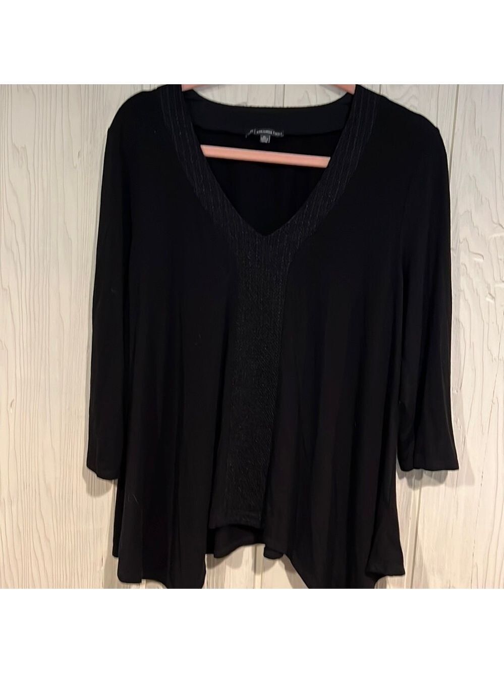 Adrianna Papell Handkerchief Hem Top Extra Large